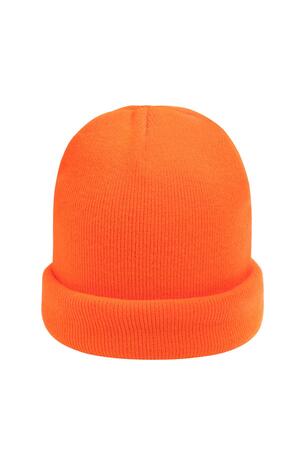Mütze Regenbogenfarben Orange Acryl h5 